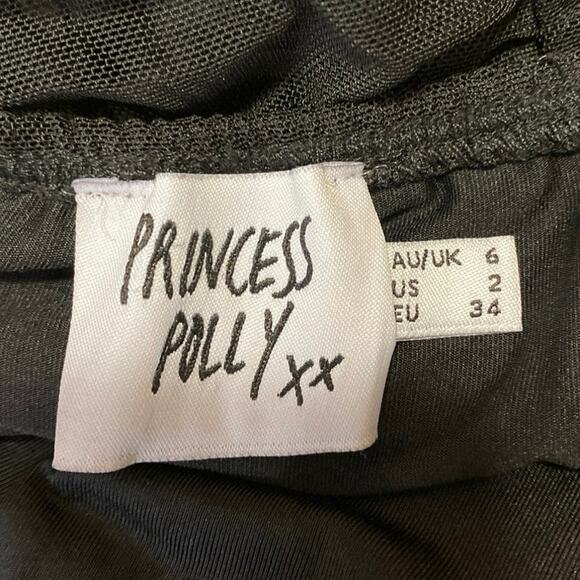 Princess Polly Black Ruched Wired V-neck Cami Camisole Mini Bodycon Dress 2 - Picture 3 of 4